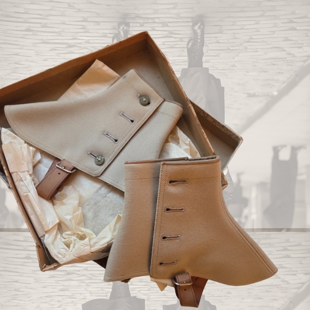 Antique Tan Buttoned Spats